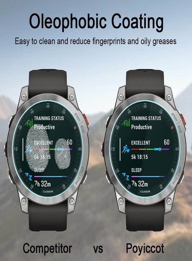 Poyiccot 2Pack Compatible with Garmin epix Gen 2 Screen Protector, 9H Hardness Tempered Glass Screen Protector Compatible With Garmin epix Gen 2 Smartwatch [Full Cover Protective ] [Anti Scratch] - Image 5