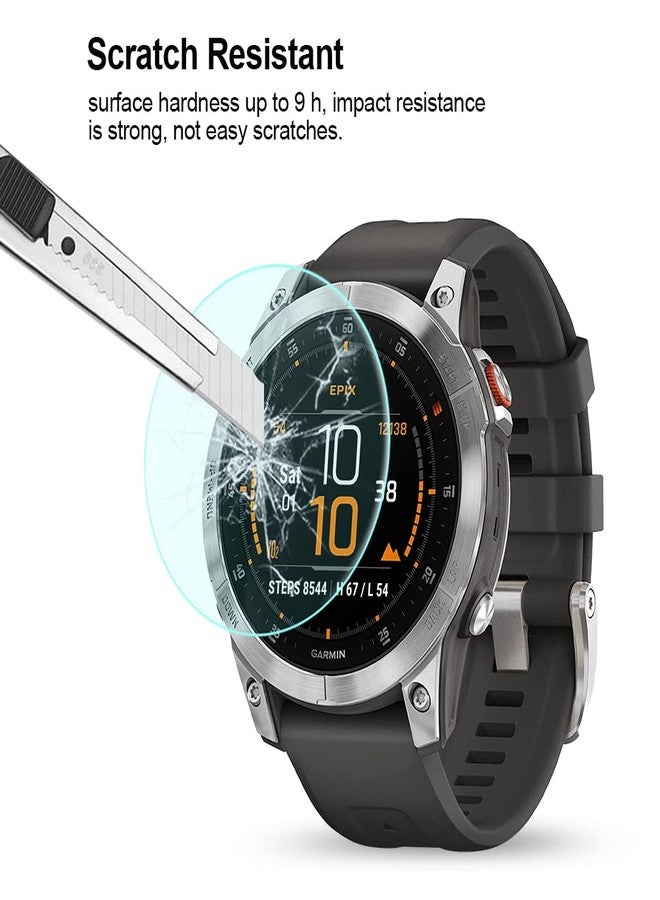 Poyiccot 2Pack Compatible with Garmin epix Gen 2 Screen Protector, 9H Hardness Tempered Glass Screen Protector Compatible With Garmin epix Gen 2 Smartwatch [Full Cover Protective ] [Anti Scratch] - Image 3