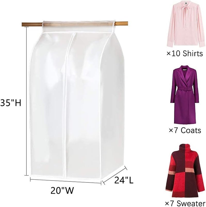 XIAKE Garment Bags M/oth-proof Dust Cover Coat Hanging Clothes Storage Bag Premium Thickened Clothing Organizer Moisture-proof Dust-proof Clothes Cover - Image 2
