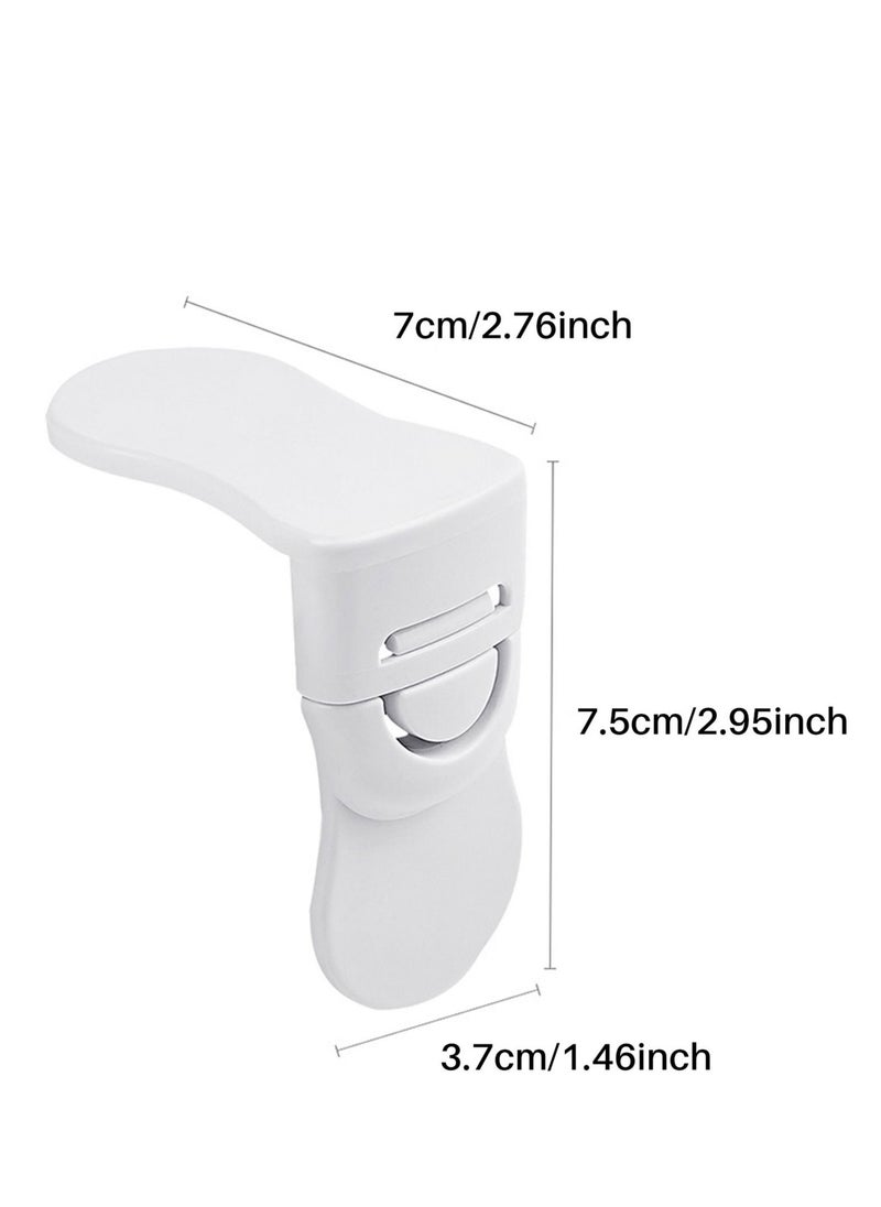 HEXABEX - 5Pc Pack Drawer Refrigerator Cabinet Door Lock Multi-function Button Anti-pinch hand Drawers Toilet Seat Fridges Easy Installation Right Angle Drawers Fridge White - Image 1