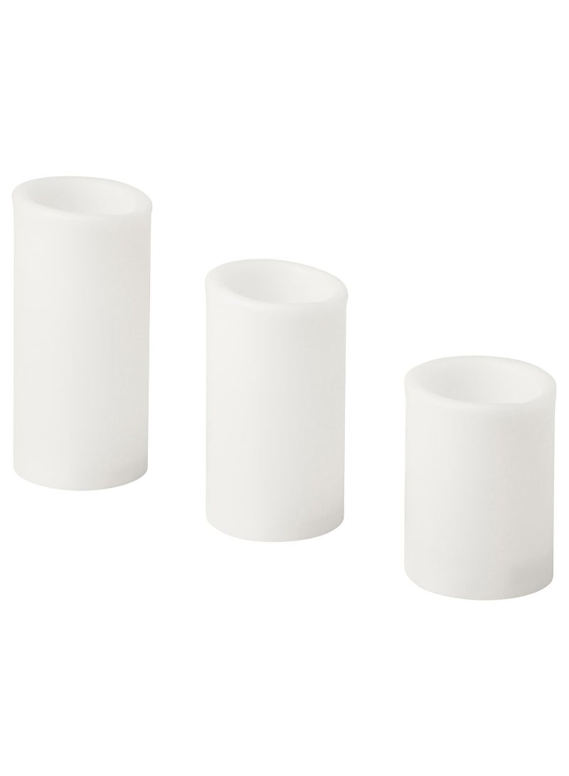 AS SEEN ON TV LED block candle set of 3 white indoor 