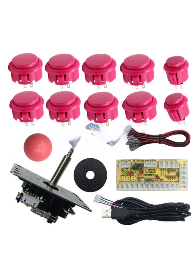 Generic - Usb Arcade Joystick Circuit Board Sanwa Joystick Accessories Card on Switch Digital Computer Game-Product Color:Red - Image 1