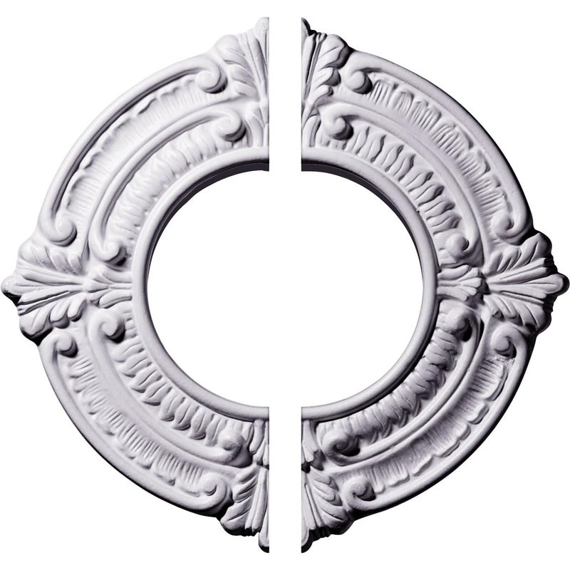 Ekena Millwork CM09BN2 9OD x 4 18ID x 58P Benson Ceiling Medallion Fits Canopies up to 418 2 Piece