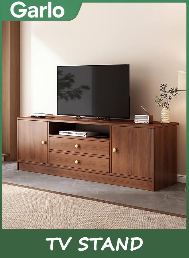 Garlo TV Stand, Mid-Century Modern Television Stand, Farmhouse Entertainment Center with Storage, Media Console Credenza Table for Living Room, Bedroom - Image 1