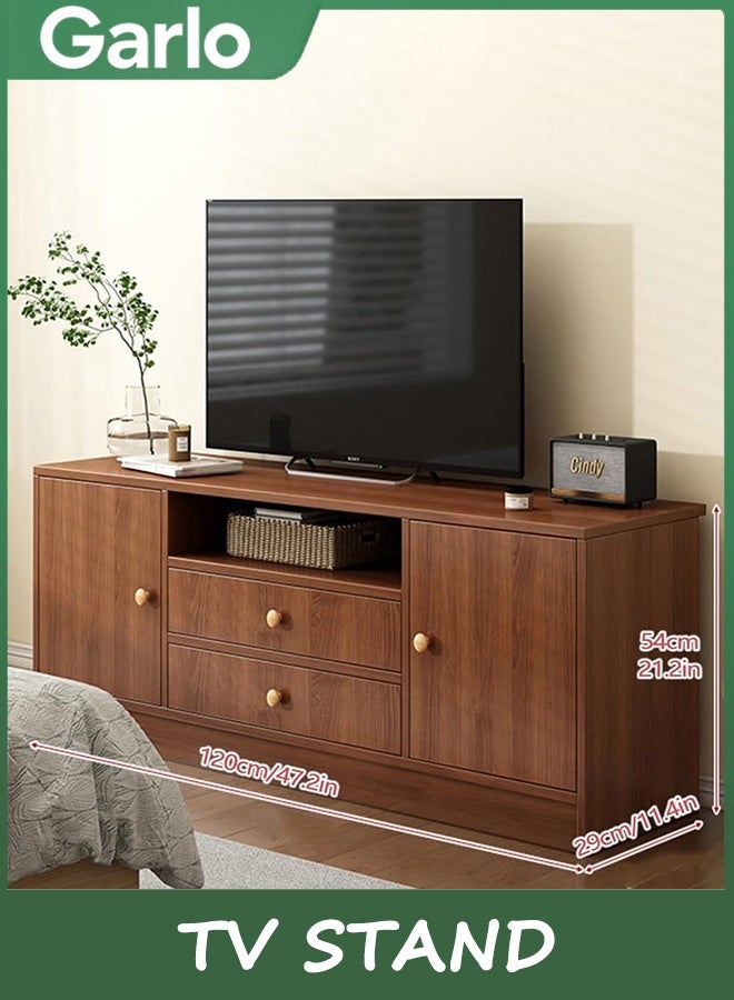 Garlo TV Stand, Mid-Century Modern Television Stand, Farmhouse Entertainment Center with Storage, Media Console Credenza Table for Living Room, Bedroom - Image 2