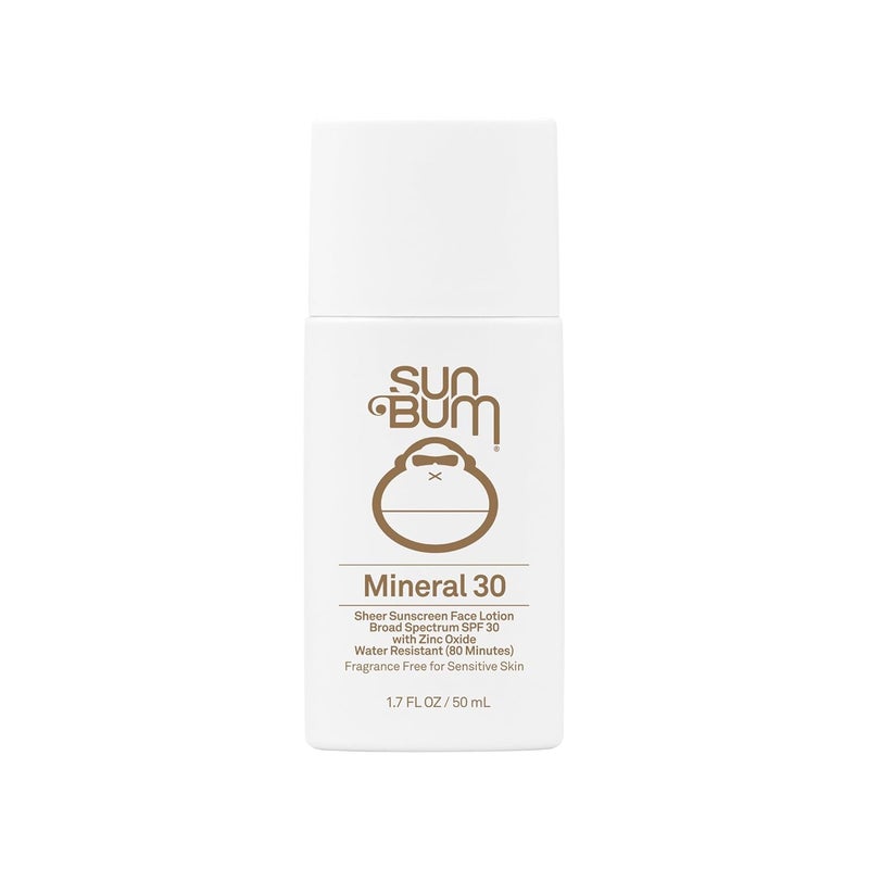 Sun Bum Mineral SPF 30 Face Sunscreen Lotion Broad Spectrum and Frangrance Free Moisturizing Facial Sunblock Hawaii 104 Act Compliant Octinoxate  Oxybenzone Free Travel Friendly 17 oz