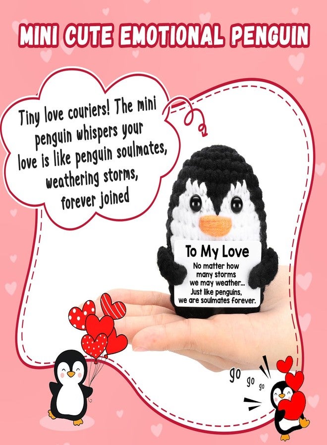 CryCarrot Gifts for Him Her Boyfriend Girlfriend, To My Love Handmade Crochet Penguin Present, Wedding Anniversary Birthday Gift for Women Men, Romantic I Love You Gift for Couples Wife Husband Christmas - Image 2