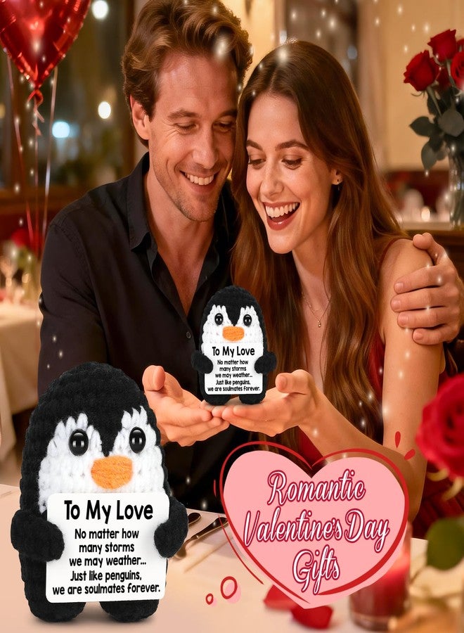 CryCarrot Gifts for Him Her Boyfriend Girlfriend, To My Love Handmade Crochet Penguin Present, Wedding Anniversary Birthday Gift for Women Men, Romantic I Love You Gift for Couples Wife Husband Christmas - Image 5