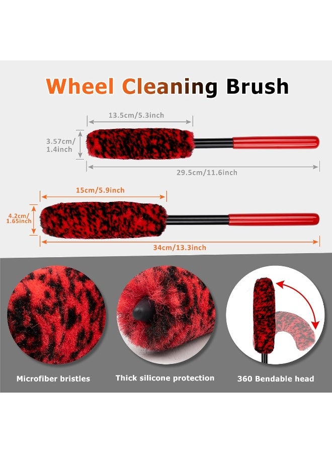 Preciva Car Detailing Kit, Car Wheel Cleaning Brush Kit - Image 3