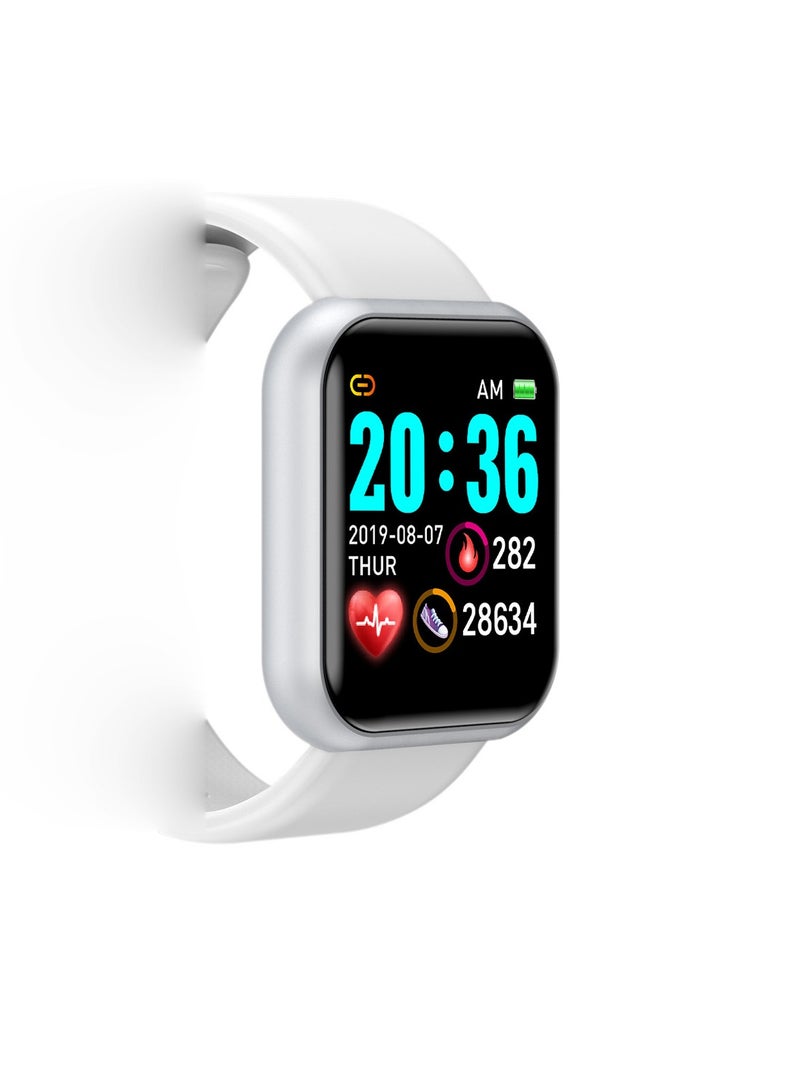 New Smart Bracelet Sports Mode Heart Rate Monitoring Pedometer Sports Bracelet White - Image 4