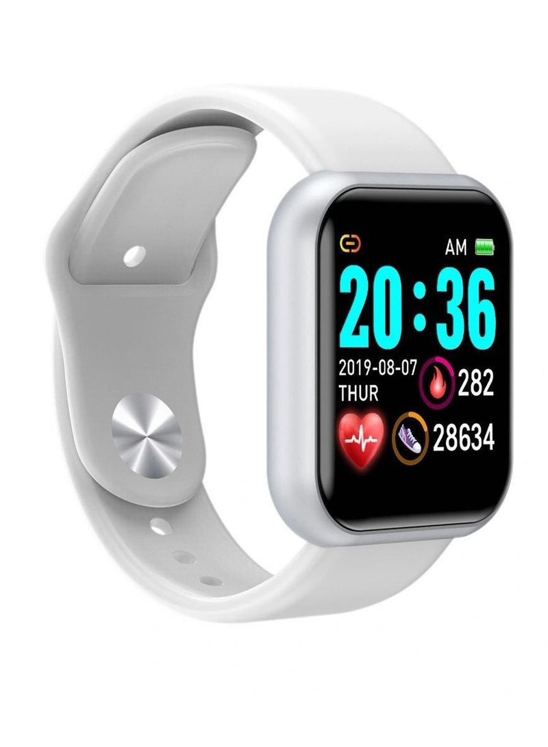 New Smart Bracelet Sports Mode Heart Rate Monitoring Pedometer Sports Bracelet White - Image 1