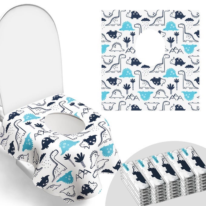 30 PACK TOILET SEAT COVERS DISPOSABLE LARGE WATERPROOF POTTY COVERS FOR TODDLERS KIDS AND ADULTS INDIVIDUALLY WRAPPED FOR TRAVEL TODDLER POTTY TRAINING FOR PUBLIC RESTROOM AIRPLANE TRIP