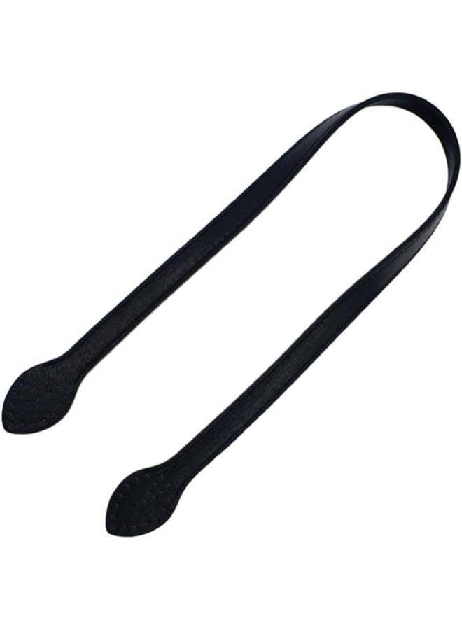 klarako 2pcs 24 Leather Purses Straps Leather Bag Handles Replacement Purse Straps Handbag Bag Wallet Straps (Black)  - Image 2