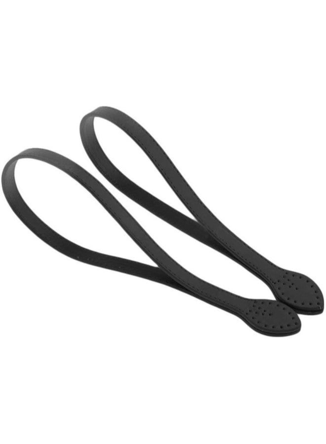 klarako 2pcs 24 Leather Purses Straps Leather Bag Handles Replacement Purse Straps Handbag Bag Wallet Straps (Black)  - Image 3