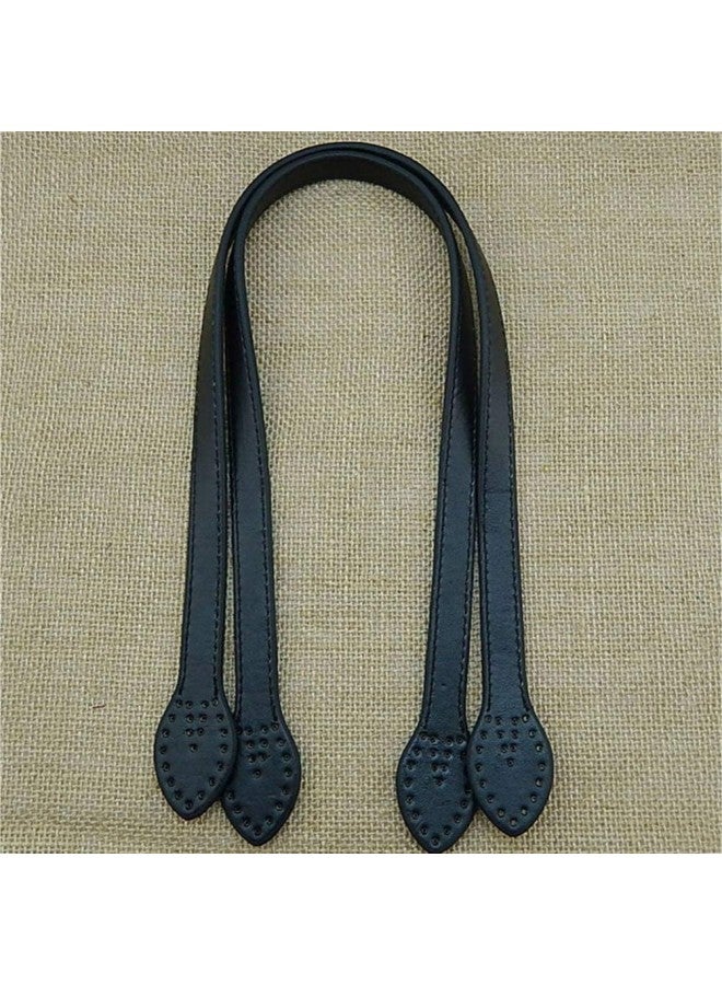 klarako 2pcs 24 Leather Purses Straps Leather Bag Handles Replacement Purse Straps Handbag Bag Wallet Straps (Black)  - Image 4