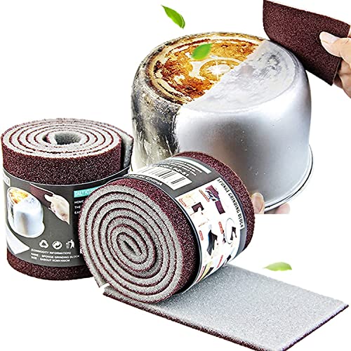 DONDA Magic Cleaning Sponge Roll | Scratch Proof Kitchen Utensil Scrubber Roll | Dish Cleaning Sponge, Scrubber Pantry, Dishwashing, Bathroom, Floor, Kitchen (100cm, Brown) - Image 1
