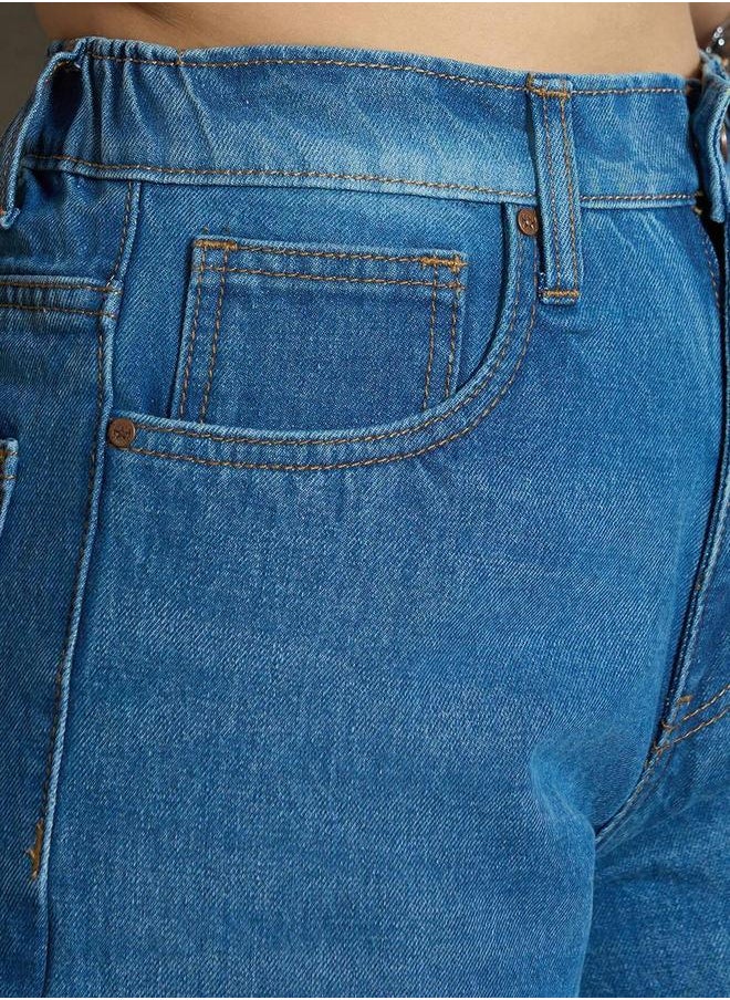 HIGH STAR - High Rise Regular Fit Jeans by Styli - Image 1