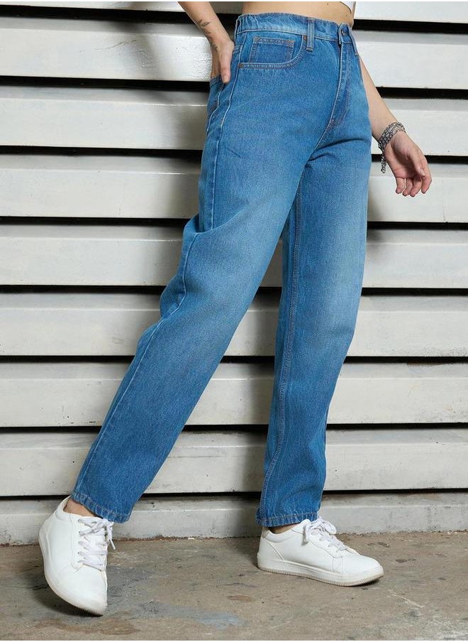 HIGH STAR - High Rise Regular Fit Jeans by Styli - Image 1