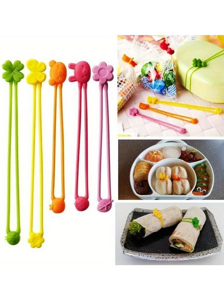 5pcs Multi-Purpose Silicone Rubber Strap Bands - Versatile Elastic Wraps for Lunch Box, Home Storage, and Organization - Reusable, Durable, and Easy to Use for Various Scenes and Decor - Image 1