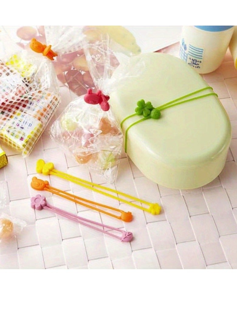 5pcs Multi-Purpose Silicone Rubber Strap Bands - Versatile Elastic Wraps for Lunch Box, Home Storage, and Organization - Reusable, Durable, and Easy to Use for Various Scenes and Decor - Image 3