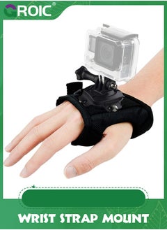 GROIC Wrist Strap Mount 360 Degree Panoramic Swiveling Glove Style Hand Mounts Strip Belt with Screw for GoPro Hero 8 7 6 5 4 Black Session, DJI OSMO Action, Xiaoyi, AKASO Camera Accessories  - Image 1