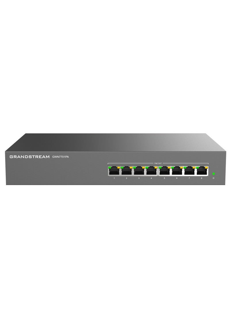 Grandstream Grandstream GWN7701PA 8-Port PoE+ Switch - High Performance and Energy Efficiency - Image 1