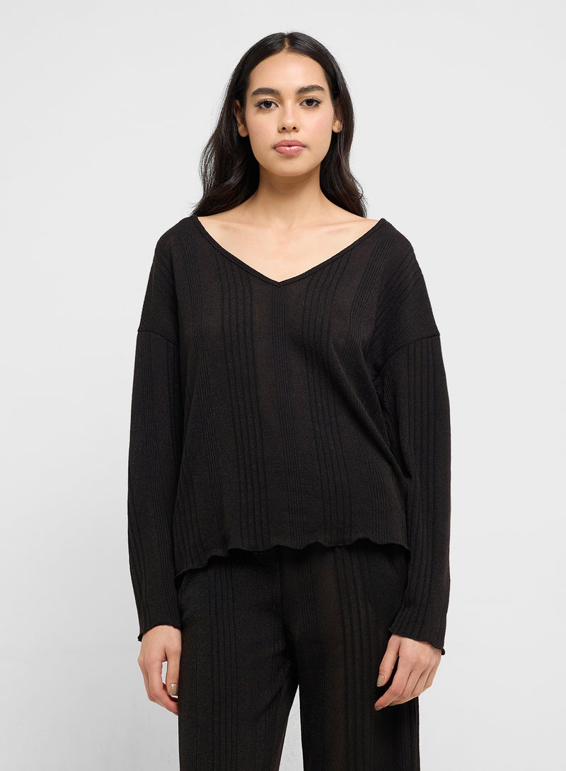 جينجر طقم بيجامة مريح بياقة مدورة وسروال - Image 3