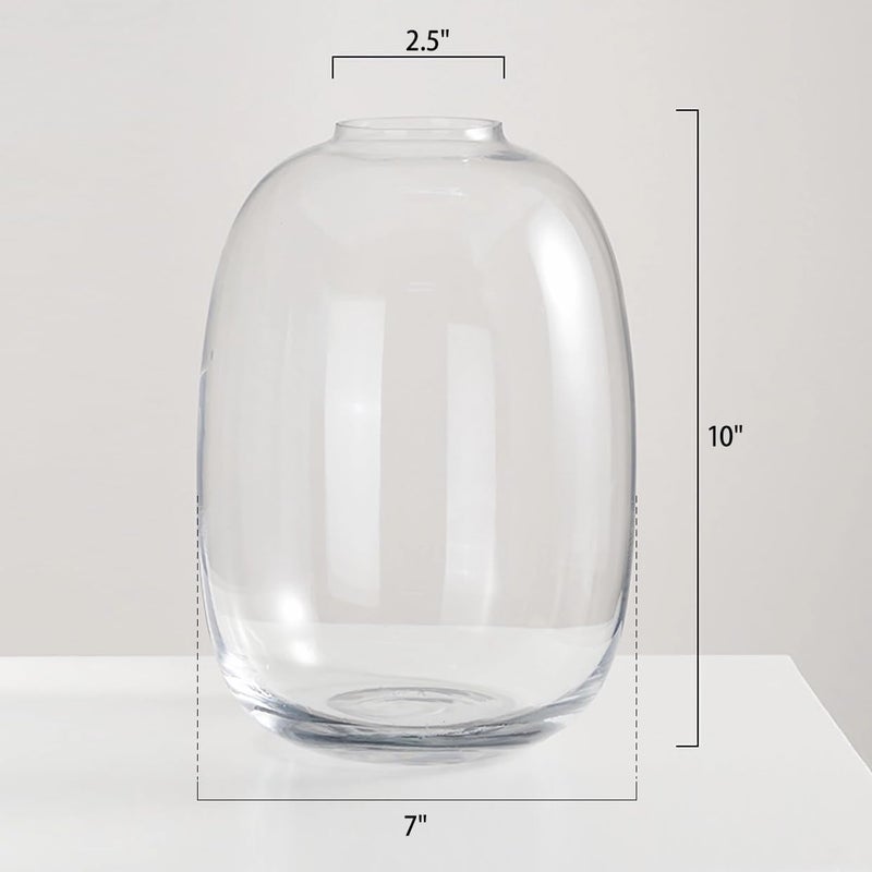 GeLive Modern Large Glass Vase, Tall Floor Vase, Clear Flower Vase, Flower Arrangement for Long Stem Branch Artificial Plant Tabletop Centerpiece Home Indoor Decoration (Transparent) - Image 5