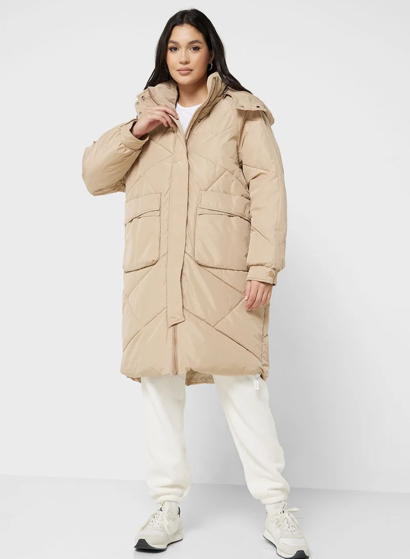 ELLA Longline Puffer Jacket