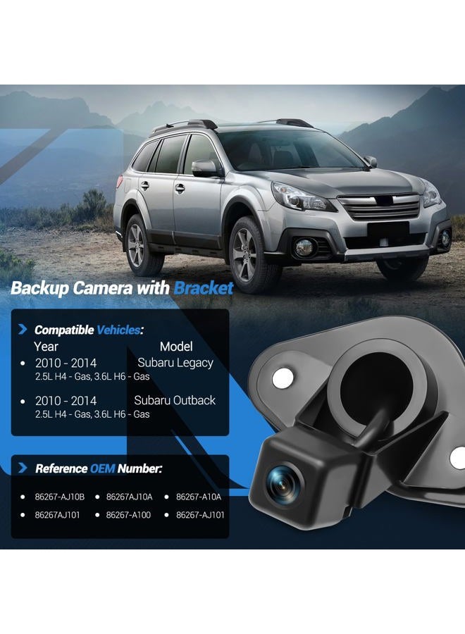 KUTTOLE 86267AJ10A Upgrade Rear View Backup Camera Compatible with Subaru Legacy Outback 2010-2014, 170° Wide Angle Park Assist Camera Replace 86267-AJ10B, 86267-AJ10A, 86267-AJ100 - Image 2