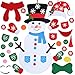 Max Fun Diy Felt Christmas Snowman Games Set with 58Pcs Crafts kit Wall Hanging Xmas Gifts for Christmas Winter Holiday Party Decorations Snowman - Image 2