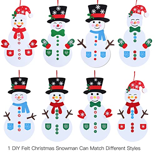 Max Fun Diy Felt Christmas Snowman Games Set with 58Pcs Crafts kit Wall Hanging Xmas Gifts for Christmas Winter Holiday Party Decorations Snowman - Image 5