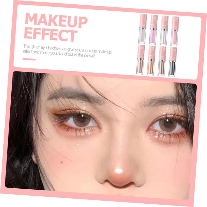 OUNONA 8Pcs Liquid Eyeshadow Stick Sparkly Eye Glitter Shadow Lightweight Portable Makeup Kit for Women Safe Non Irritating Formula Enhances Eye Appearance - Image 3