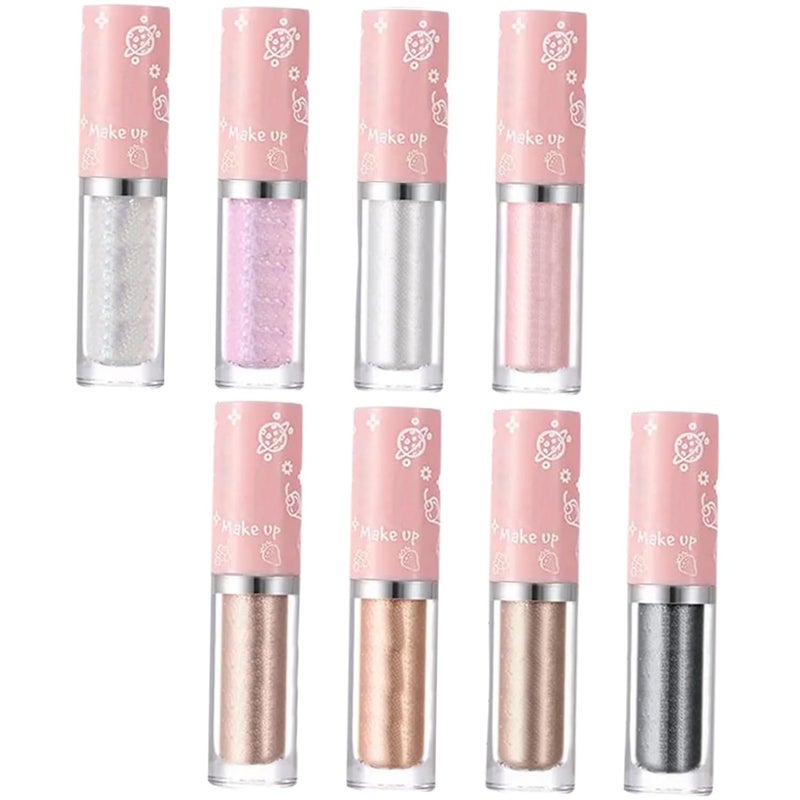 OUNONA 8Pcs Liquid Eyeshadow Stick Sparkly Eye Glitter Shadow Lightweight Portable Makeup Kit for Women Safe Non Irritating Formula Enhances Eye Appearance - Image 1