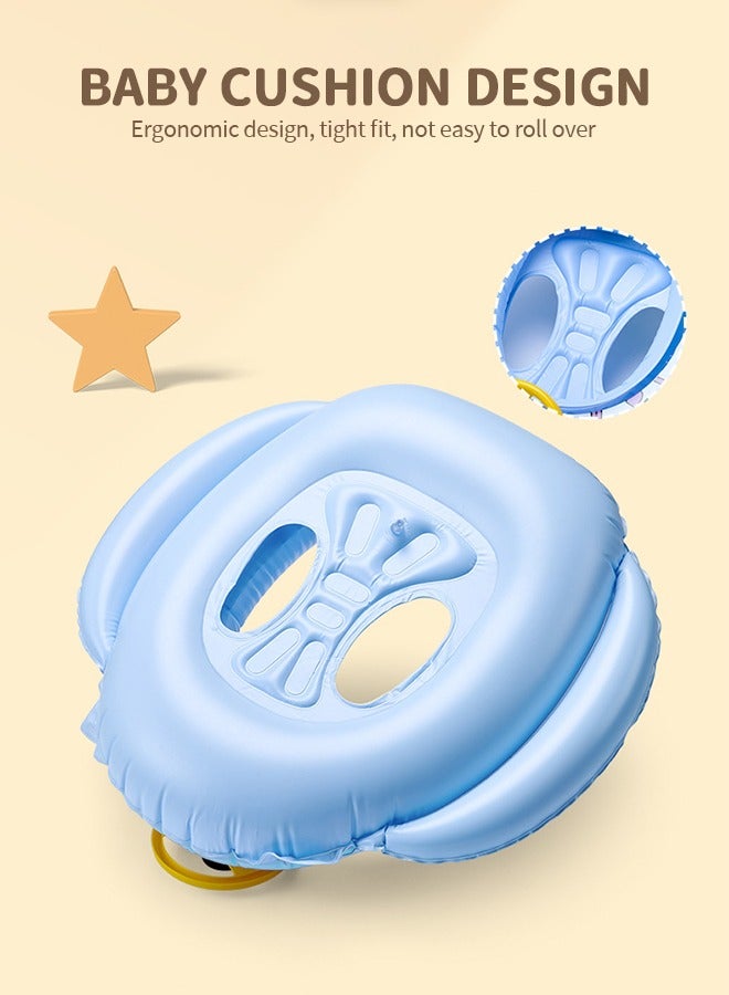GROIC Airplane Baby Swimming Float Inflatable Pool Floaties Toys, Swim Float Seat Boat Pool Astronaut Horn Pattern Swim Ring, Outdoor Swimming Ring Seat Boat for Kids  - Image 4