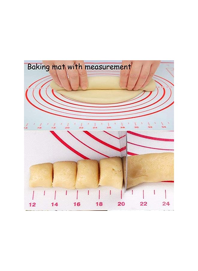 S-TOP 60X40Cm Non Stick Silicone Baking Mat Kneading Pad Sheet Glass Fiber Rolling Dough Large Size For Cake Macaron Kitchen Tools, Multi Color, R7-Iyd7-4Zdg - Image 2
