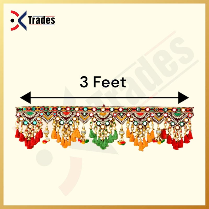 DK trades Traditional Entrance Main Door|Main Home Door Multi Pearl Beads And Thread Home Decoration Toran,91 Cm - Image 4