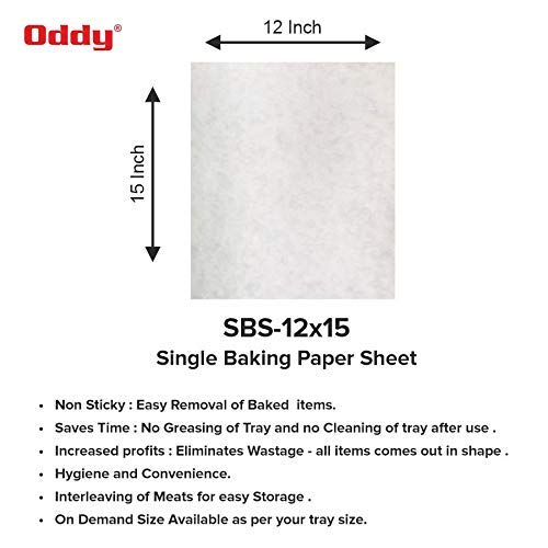 Oddy Single Baking Paper Sheets 12 X 15 inch | Pack of 250 Single Use Baking Sheets | SBS-12X15 - Image 2