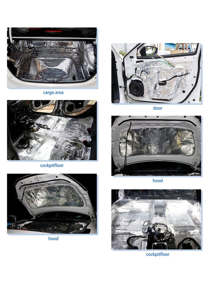 Generic - Car Sound Deadening Mat, Butyl Sound Deadener Mat, Car Fen-der Engine Heat Sound Deadener Insulation Mat, Audio Sound Dampening Material, for Car Trunk, Door, Floor and Ceiling (50*200CM*10MM) - Image 1