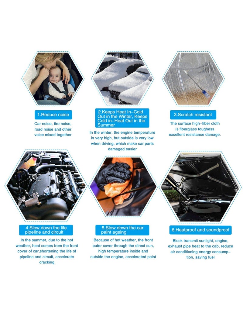 Generic - Car Sound Deadening Mat, Butyl Sound Deadener Mat, Car Fen-der Engine Heat Sound Deadener Insulation Mat, Audio Sound Dampening Material, for Car Trunk, Door, Floor and Ceiling (50*200CM*10MM) - Image 1