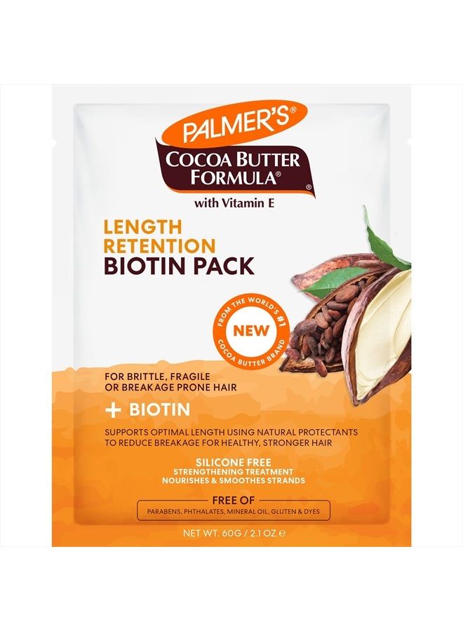 PALMER'S Cocoa Butter & Biotin Length Retention Biotin Pack, 2.1 Ounce - Image 1
