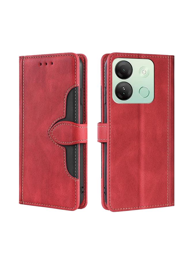 Zaboon Case For Infinix Smart 7 HD Skin Feel Magnetic Buckle Leather Phone Case - Image 1