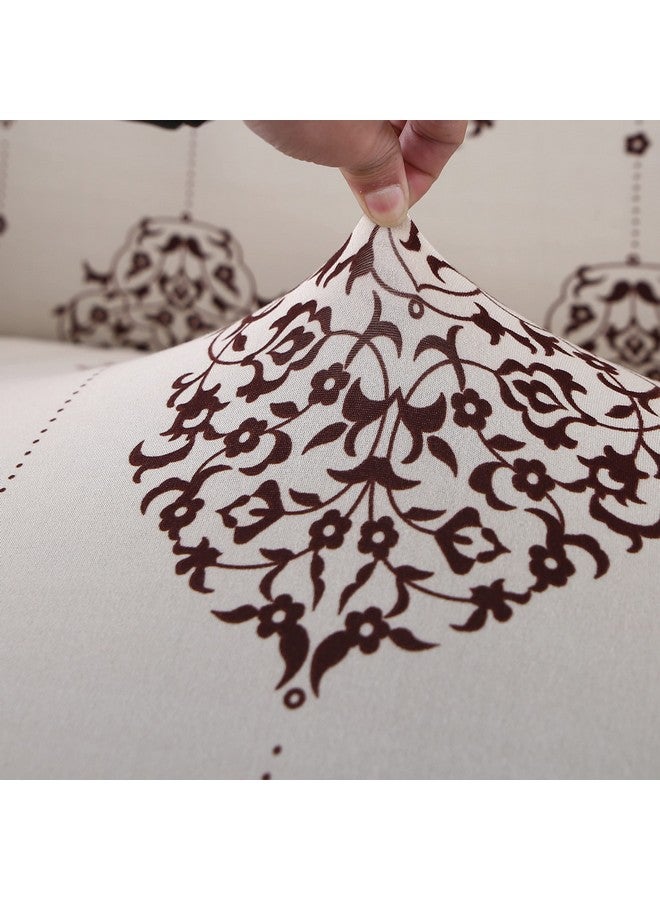 HOUSE OF QUIRK غطاء أريكة مزدوج عالمي من هاوس أوف كويرك بمرونة كبيرة لغطاء الأريكة 140 جرام لكل متر مربع (كريم بروكاد، 145-185 سم) - Image 5