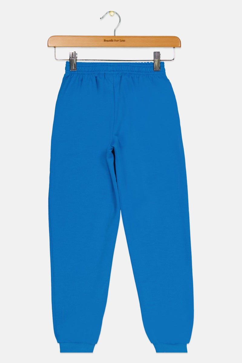 asics Kids Girl Sportswear Fit Brand Logo Training Sweatpants, Blue - Image 2
