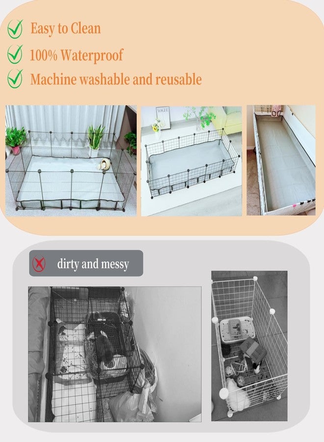 DZWLKJ Guinea Pig Cage Liner Tarp Bottom Waterproof and Washable Base Also for Rabbits, Bunny, Chinchesillas, Hedgehog, Ferrets and Other Small Animals(24x36 inches) - Image 3