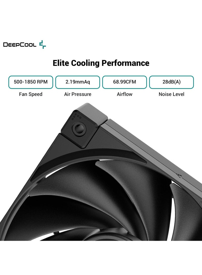 DEEPCOOL AK620-1850RPM- 4pin PWM CPU Cooler Fan Support LGA2066/2011-v3/2011/1700/1200/1151/1150/1155 I AMD AM4 - R-AK620-BKNNMT-G - Image 4