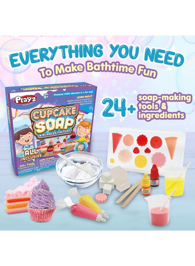 Playz Yummy Cupcake Soap & Bubbles Diy Science Kit Fun Stem Gift For Age 8 9 10 11 12 Year Old Girls And Boys Educational Arts And Crafts For Kids Age 812  - Image 4