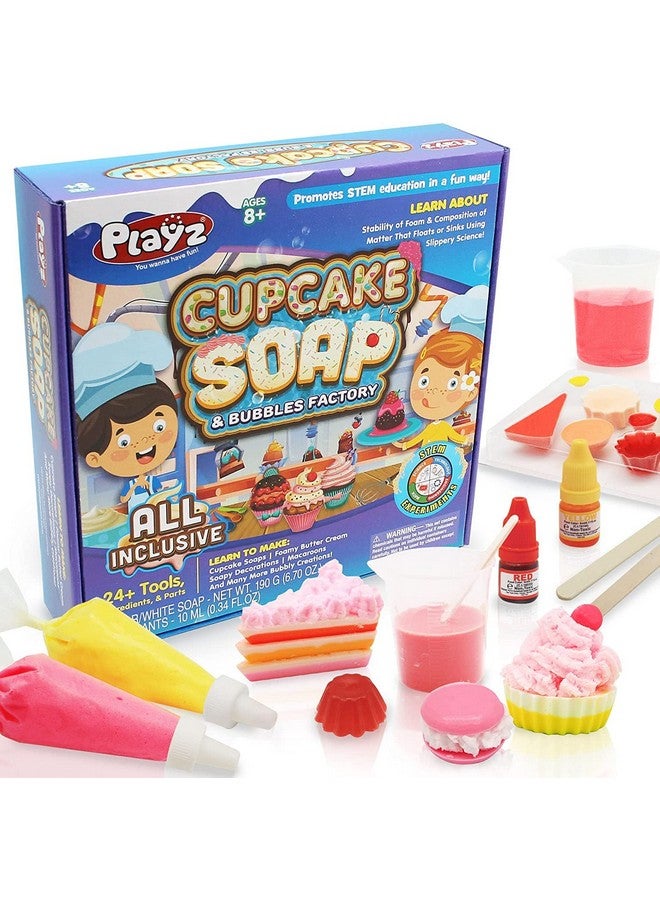 Playz Yummy Cupcake Soap & Bubbles Diy Science Kit Fun Stem Gift For Age 8 9 10 11 12 Year Old Girls And Boys Educational Arts And Crafts For Kids Age 812  - Image 2