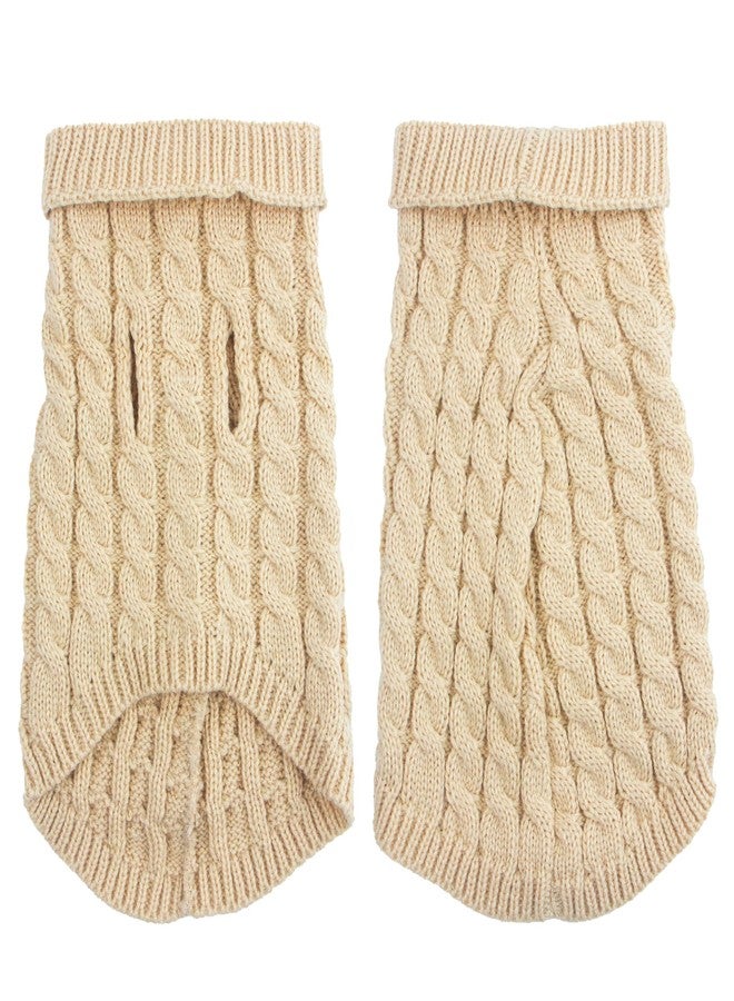 krastmon Dog Sweater, Khaki S Dog Pullover Sweater, Turtleneck Knitwear, Dog Outfits for Small Dogs and Medium Dogs, Warm Clothes for Bulldog, Poodle, Yorkshire, Cocker Spanie etc. - Image 2