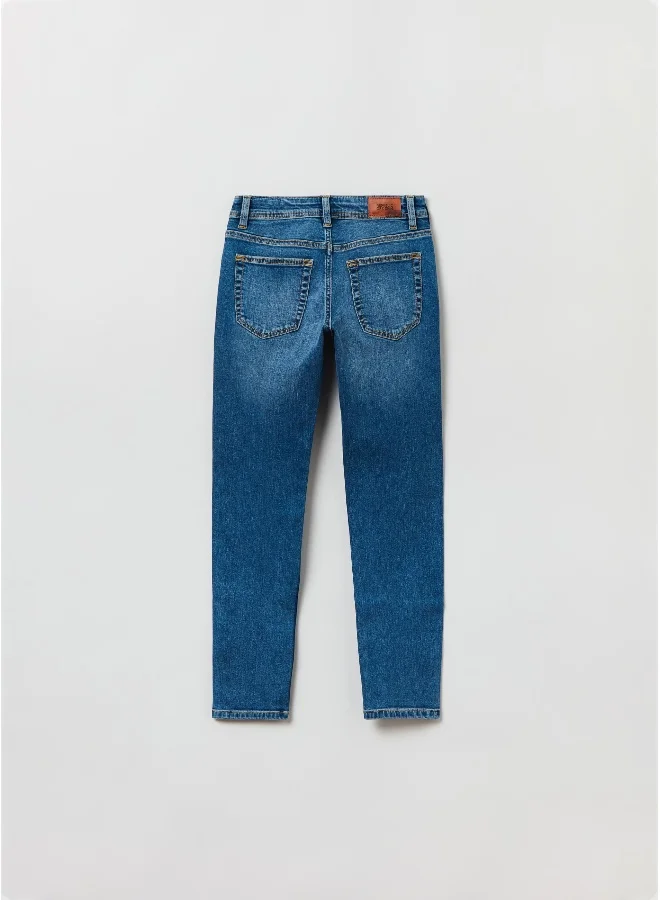 او في اس Slim-fit jeans with five pockets